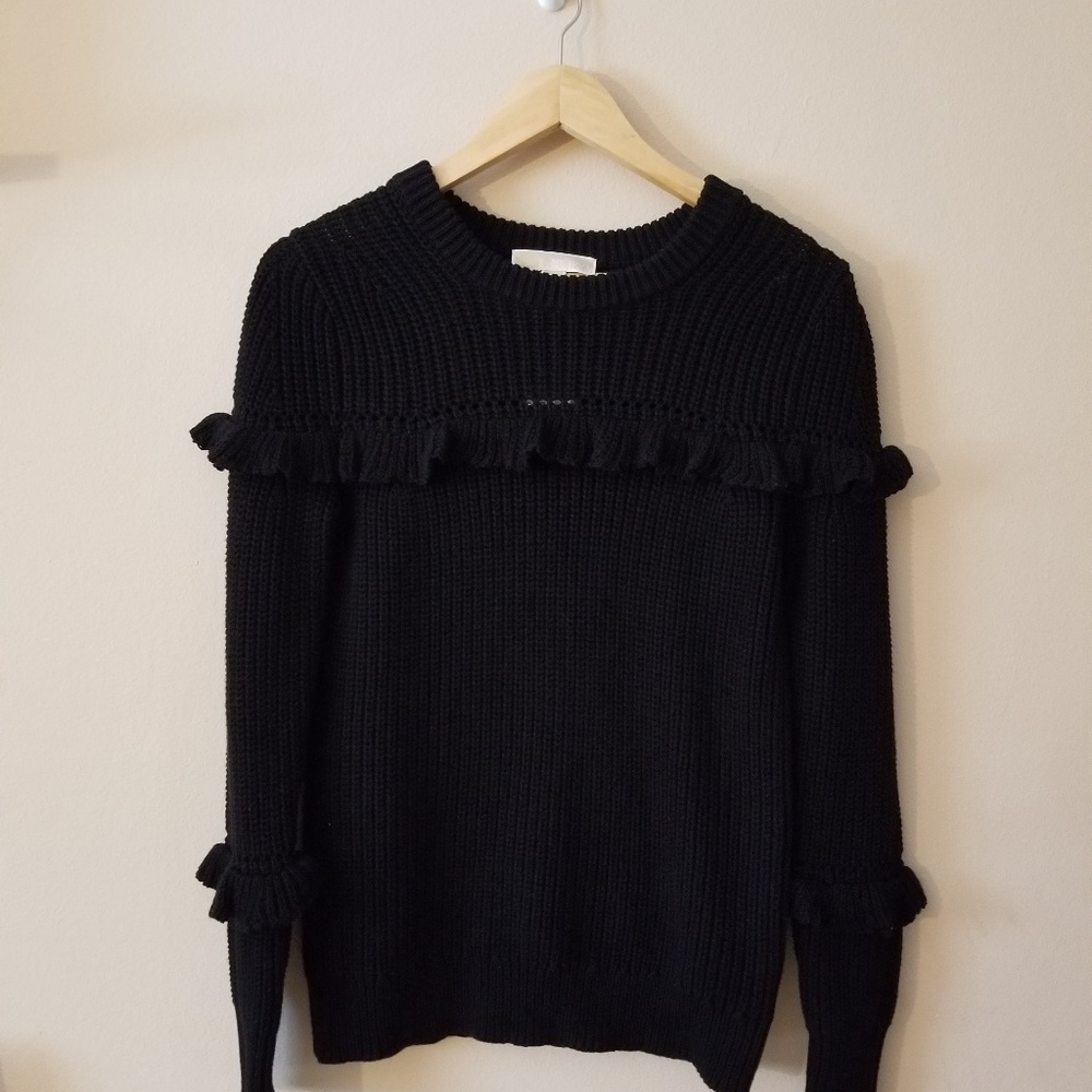 Black Long Sleeves Sweater Top Size Small,Fall Top